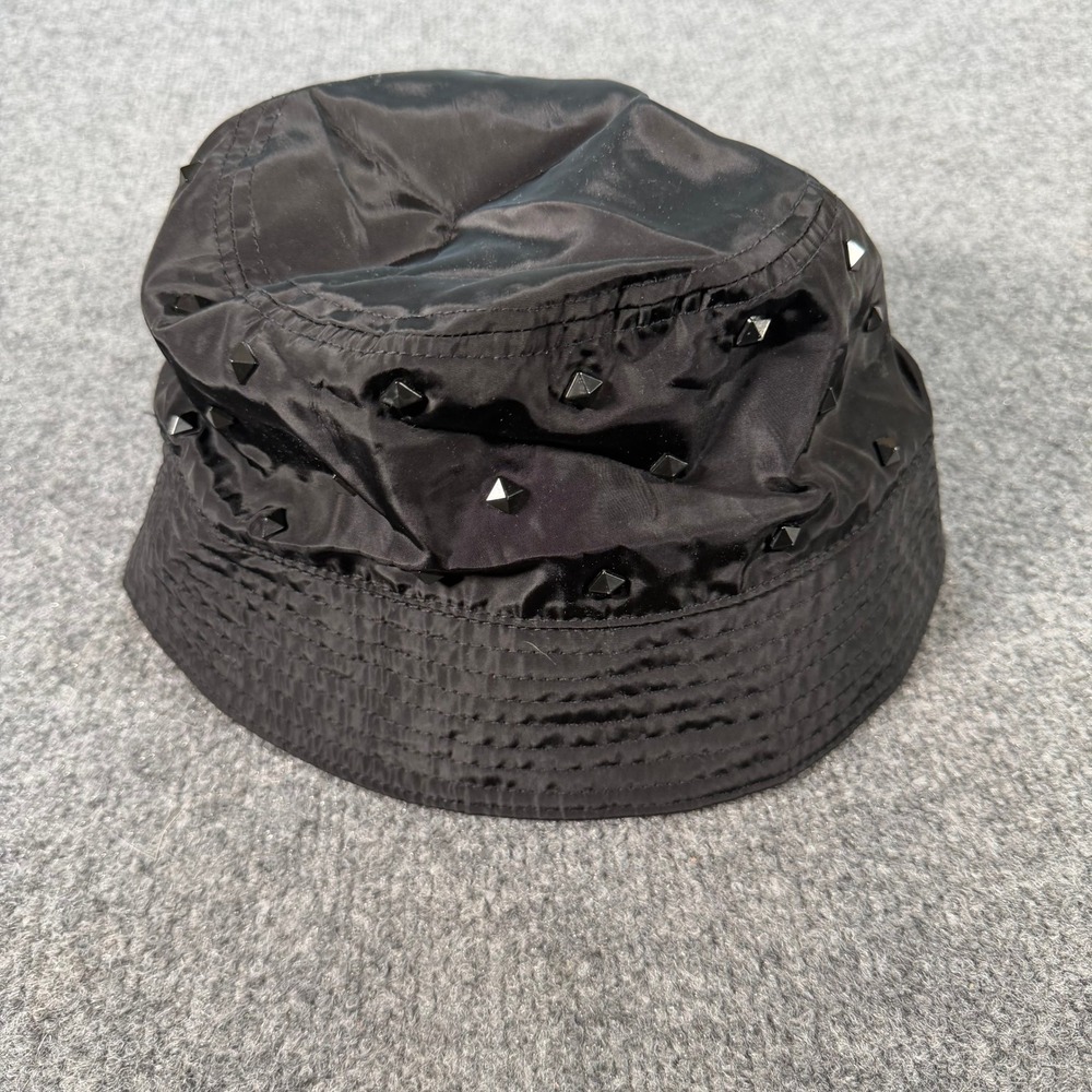 Madden NYC Black Studded Bucket Hat One Size Style Streetwear Punk Edgy #4478